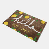 Cute Personalized Lemons Mat,Hallo Lemon Deurmat (Schuin)