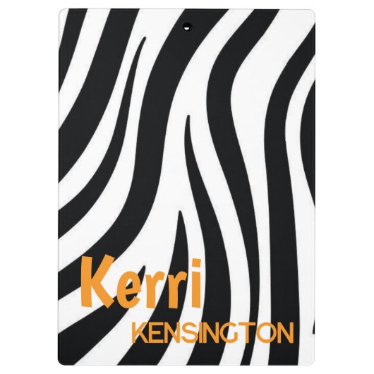 Cute Personalized Leopard Print Clipboard  Klembord (Achterkant)