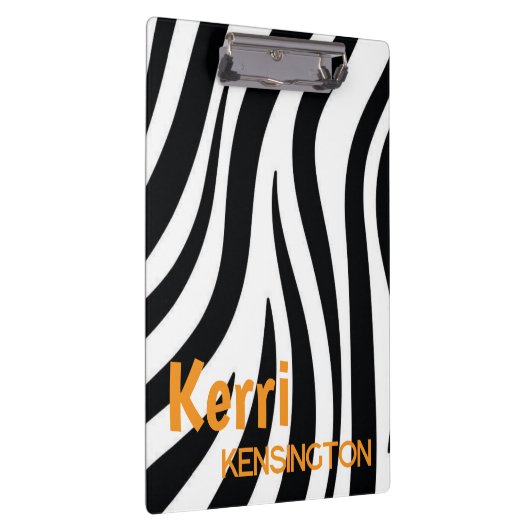 Cute Personalized Leopard Print Clipboard Klembord (Rechts)