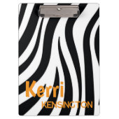 Cute Personalized Leopard Print Clipboard Klembord (Voorkant)