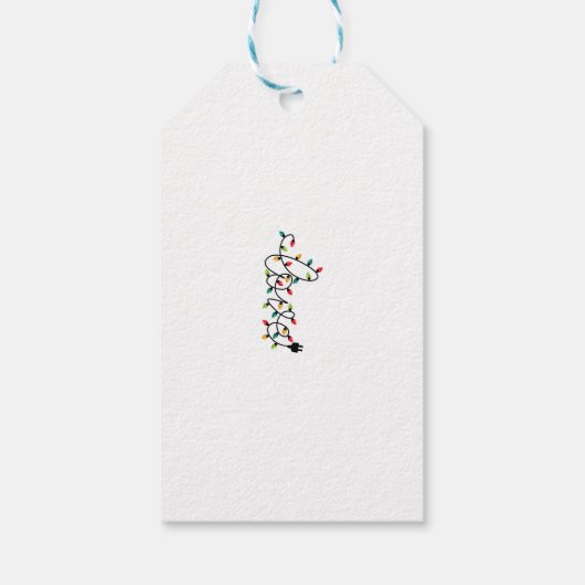 Cute Personalized Merry CatMus Funny Kerstmis Cadeaulabel (Achterkant)