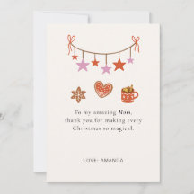 Cute Personalized Mom Christmas Card