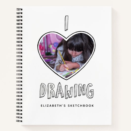 Cute Personalized Photo Sketchbook Notitieboek (Voorkant)