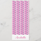 Cute Personalized Pink Geometric Pattern Bladwijze (Voorkant)