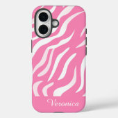 Cute Personalized Pink Zebra Print iPhone  Case-Mate iPhone Case (Achterkant)