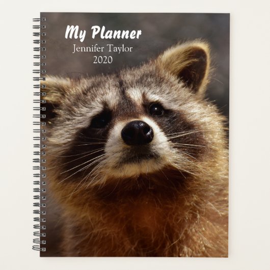 Cute Personalized Racoon Planner (Voorkant)