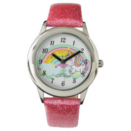 Cute Personalized Rainbow Unicorn Watch Horloge