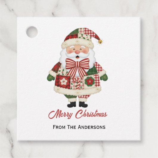 Cute Personalized Santa Christmas Holiday Bedankjes Labels (Voorkant)