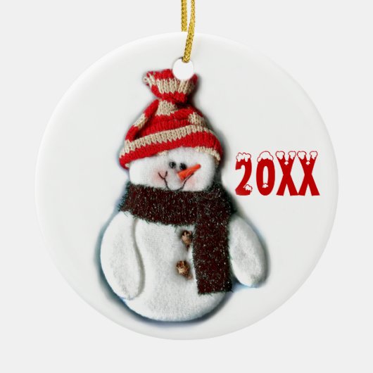 Cute Personalized Snowman Ornament (Voorkant)