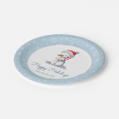 Cute Personalized Snowman Papieren Bordje (Gekanteld)