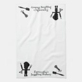 Cute Personalized The Juggling Baker Theedoek (Verticaal)