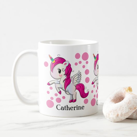 Cute personalized unicorn mok (Met donut)