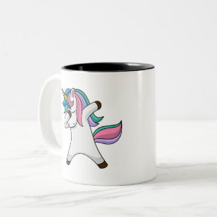 Cute Personalized Unicorn Two-Tone Coffee Mok