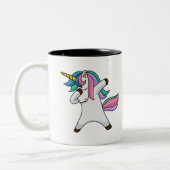 Cute Personalized Unicorn Two-Tone Coffee Mok (Links)