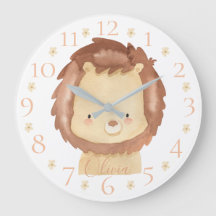 Cute Personalized Watercolor Baby Lion with Name