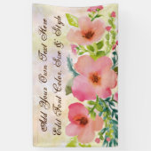 Cute personalized waterverf floral spandoek (Verticaal)