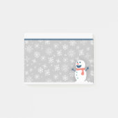 Cute Personalized Winter Snow/Snowman Post it Post-it® Notes (Voorkant)