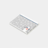 Cute Personalized Winter Snow/Snowman Post it Post-it® Notes (Schuin)