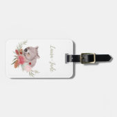 Cute Personalized Wombat Bagagelabel (Voorkant horizontaal)