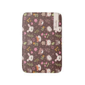 Cute Personalized Woodland Animals Pattern Badmat (Voorkant Verticaal)