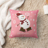 Cute Personalized Xmas Snowman Kussen (Deken)