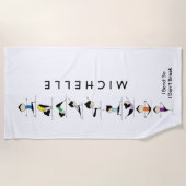 Cute Personalized Yoga Strandlaken (Voorkant)