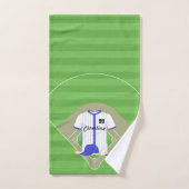 Cute Personated Baseball Blue Bad Handdoek (Handdoek)
