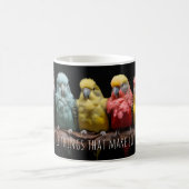Cute personnalisable Budgerigar café Mug (Centre)