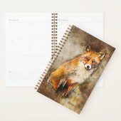 Cute Personnalisée Aquarelle Fox Art (Devant avec enveloppe)