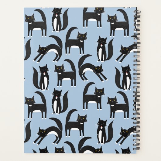 Cute personnalisée en noir et blanc Tuxedo Chat (Dos)