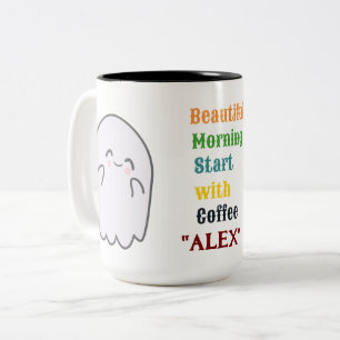Cute Personnalisée Halloween Ghost Mug