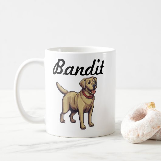 Cute personnalisée Labrador Retriever Coffee Mug (Avec donut)