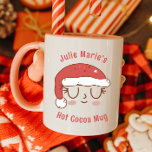 Cute personnalisée Santa Hat Hot cacao Mug pour en<br><div class="desc">Offrez cette adorable tasse en cadeau !</div>