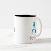 Cute Personnalisée Unicorne Mug à deux tons (Devant droit)