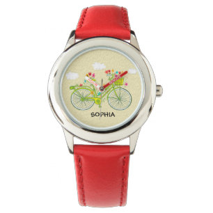 Cute Personnalisée Vintage Vélo Montre pour enfant