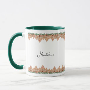 Cute personnaliser Gingerbread maison mug