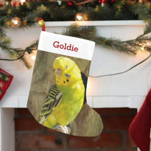 Cute Pet Bird Lover Foto en Name Persoonlijk Kleine Kerstsok