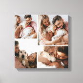 Cute Pet Dog Family Photo Collage Canvas Afdruk (Voorkant)