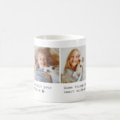 Cute Pet Dog Quote Custom 4 Photo Collage Koffiemok (Center)