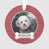 Cute Pet Foto met Dog Bone Ornament (voorkant)