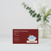 Cute Pet Grooming Service Visitekaartje (Staand voorkant)
