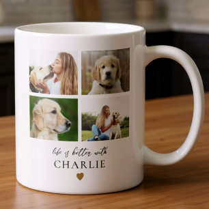 Cute Pet Hond Quote 4 Foto Moderne Collage Koffie Koffiemok