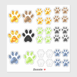 Cute Pet Paw Collectie Sticker