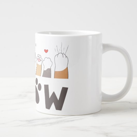 Cute Pet Paw Love Mug (Droite)