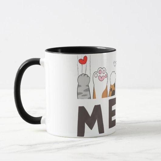 Cute Pet Paw Love Mug (Gauche)