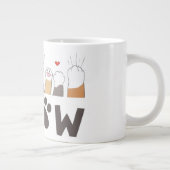 Cute Pet Paw Love Mug Extra Grote Beker (Rechts)