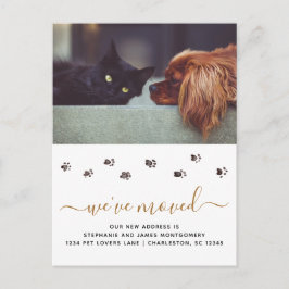Cute Pet Photo Personalized Moving Aankondigingskaart