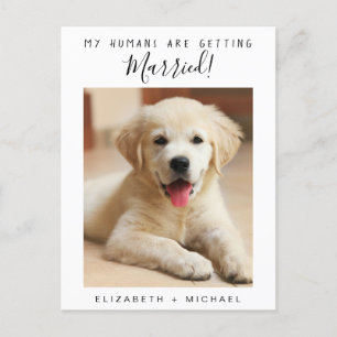 Cute Pet Photo Verloving Aankondigingskaart