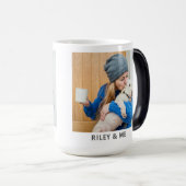 Cute Pet Simple Modern Photo And Name Mug (Devant droit)