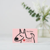 Cute Pet Sitter Visitekaartjes (Staand voorkant)